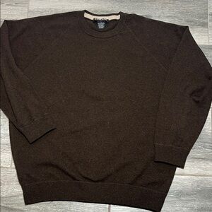 Kirkland Signature 100% Cashmere, made in Italy Dark Brown Crewneck Sweater